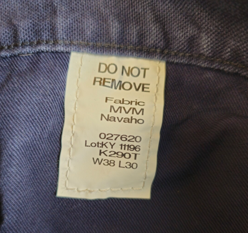 TYNDALE FR Flame Resistant Canvas Carpenter Work Pants Navy 35x28 USA Arc Rating - Picture 8 of 8