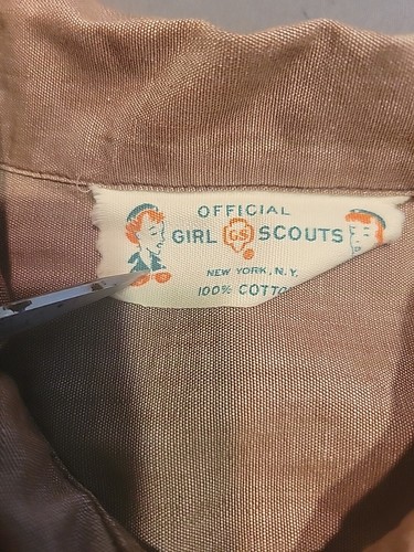 Vtg 40s 50s Girl Scouts Of America Uniform Dress 12" Waist Original Toddler 5T - Picture 3 of 15