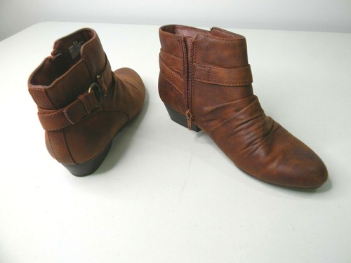 Botas al tobillo para mujer Kim Rogers talla 6M marrones con cremallera - Imagen 4 de 5