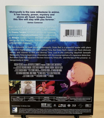 Osamu Tezuka's METROPOLIS Blu-ray BD - w/Slipcover **NEW/SEALED