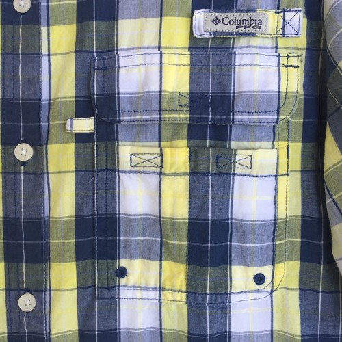 Columbia PFG Herren Large Langarm Hemd belüftet Rolllasche Angeln Outdoor kariert - Bild 5 von 12