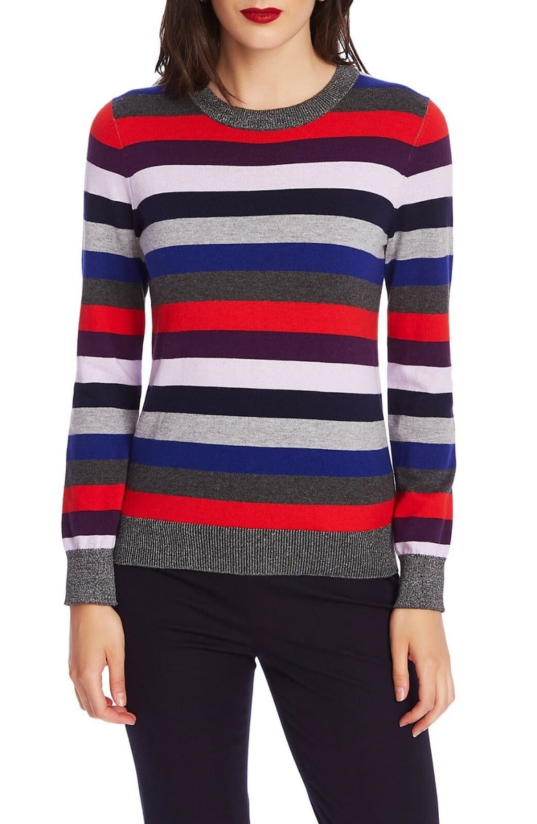 Court & Rowe Metallic Stripe Sweater, Size X-Small - Grey NDS94 | eBay