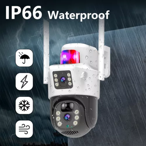 Auto-Tracking Outdoor Security Camera Solar Battery CCTV PTZ Camera Dual Lens - Picture 8 of 12