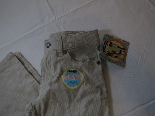 Girls 5 R Lee Riders Corduroy pants adjustable waist youth off white light tan - Picture 3 of 5