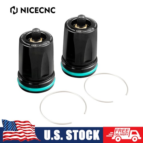 High Volume Nitrogen Suspension Reservoir Replacement Endcaps W/o-rings Aluminum - Imagen 1 de 12