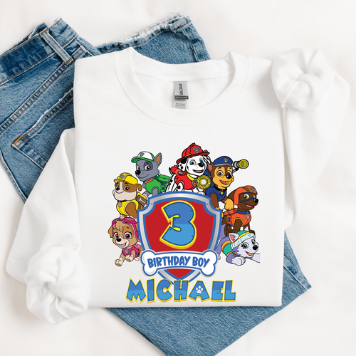 Paw Patrol Birthday Crew Shirt – Personalized Family Tee Family Matching - Picture 17 of 27