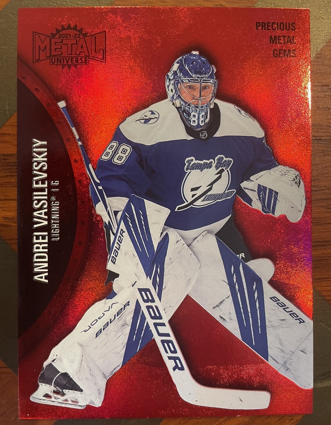 ANDREI VASILEVSKIY 2021 Metal Universe #131 Precious Metal Gems PMG Red/100
