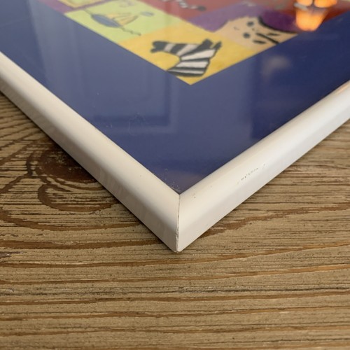 Vintage 80’s Or 90’s Colorful Framed Embroidered ABC’s Needlework 16-3/4” Square - Bild 9 von 16