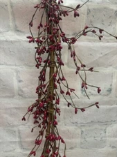 Pip Berry Garland Burgundy 4' FULL BEAUTIFUL BERRIES