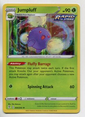 Pokemon TCG Sword & Shield Evolving Skies Holofoil Card #004 Jumpluff