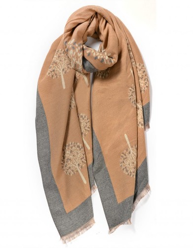 Women Ladies Winter Scarf Cashmere Bland Plain Printed Tassel Hem Pompom Scarf - Picture 205 of 275