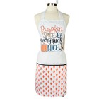 Pumpkin Spice Hobby Lobby Embroidered Bib Kitchen Fall Tie Apron 24" x 32"
