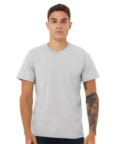 T-shirt unisex Jersey BELLA + TELA 3001-2 vestibilità al dettaglio semplice base cotone bianca - Foto 22 di 40