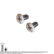 Screw Machine Wall Plate Oval Phillips Slot Steel Imperial 6-32x1/4 White 200pc