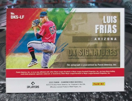 2022 Panini Diamond Kings RC Luis Frias Auto Signatures #DKS-LF Baseball Card - Picture 2 of 2