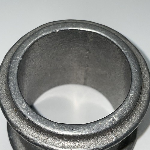 Lote de 6 anillos porta servilletas de metal estaño plateado - Imagen 8 de 10