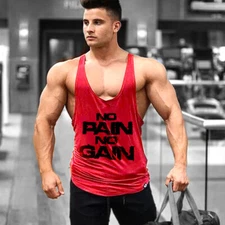 Men Gym Tank Top Bodybuilding Stringer Athletic Gym Stringers