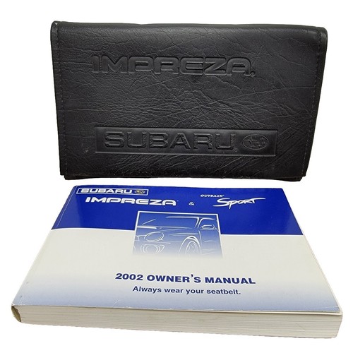 2002 Subaru Impreza Outback Sport Owners Manual with Vinyl Case OEM - Imagen 1 de 3