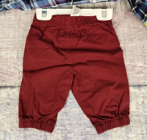 LITTLE ME BABY BOY 3 Mos  2 PC Blue Flannel Top Red Woven Pant SET - NEW - Picture 7 of 24