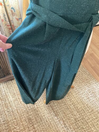 Calvin Klein Eleganter Grün/Silber Glitzer Damen Jumpsuit Strampler 10 Festlich - Bild 2 von 7