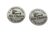 Date night fun novelty gift Her Choice / His Choice Decision coin NEW