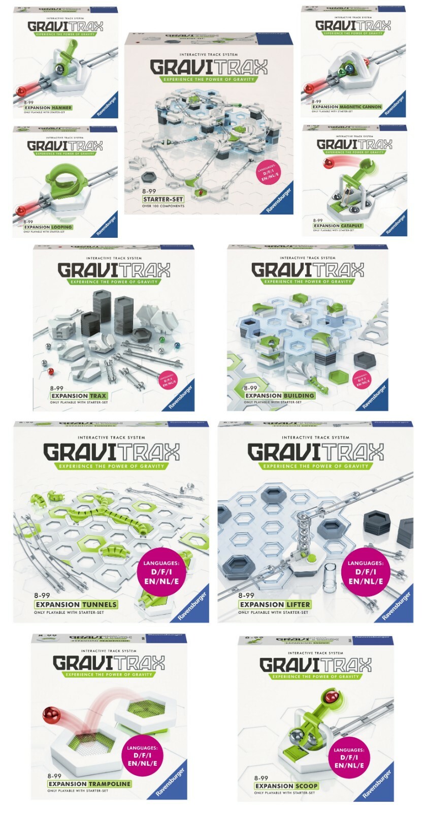 Ravensburger GRAVITRAX PACK - STARTER SET + 10 EXTENSIONES GRAVITRAX EXPANSION Ravensburger GRAVITRAX PACK - STARTER SET + 10 EXTENSIONES GRAVITRAX EXPANSION