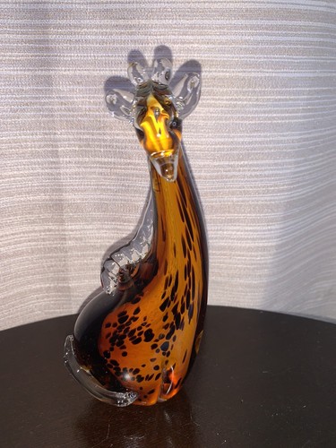 "Peso de papel para escultura de vidrio soplado para jirafa de 7""" - Imagen 1 de 10