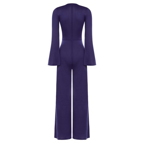Women Jumpsuit Performance Romper One Piece Unitard Solid Color Ballroom Stage - Foto 21 di 31