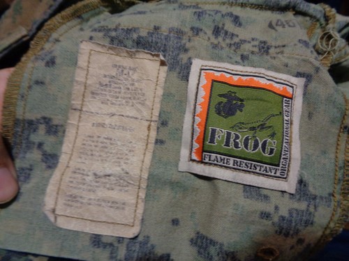 USMC DIGITAL WOODLAND MARPAT FROG COMBAT PANTS SIZE MEDIUM LONG ML USED - Picture 5 of 12
