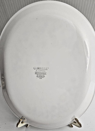 Corelle Orchard Rose 12" Oval Serving Platter Vintage Dish - Picture 5 of 12
