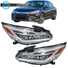 For 2016-2017 Honda Accord Touring Sedan Only LED Headlight Assy Right&Left Side