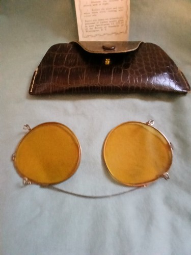 Vintage Rayex CLIP ON SUGLASSES Nite Glasses Tele-Vuer, Amber Tint PPW & Case. - Picture 3 of 10