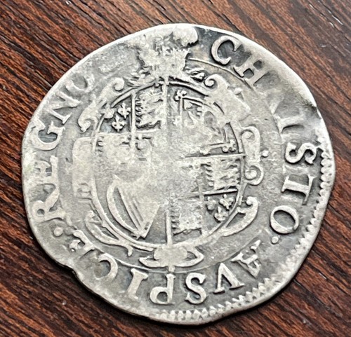 Charles I - Silver Shilling (XII) Mintmark : Crown - Plume Above Shield - Picture 3 of 10