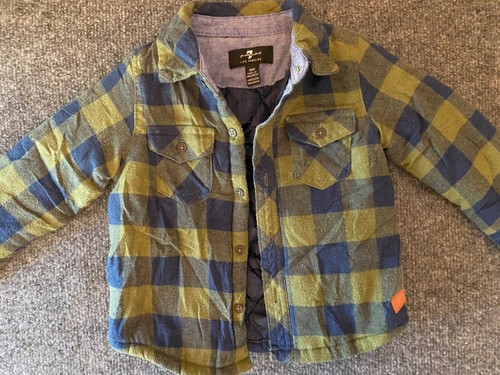Chaqueta de franela acolchada 7 for all Mankind niños pequeños 18 m al aire libre - Imagen 4 de 8