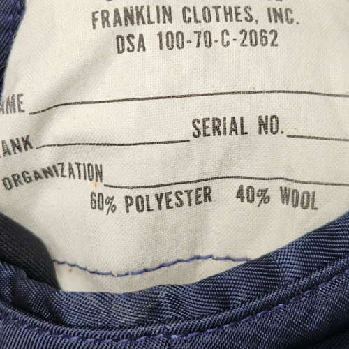 VINTAGE US AIR FORCE Uniform Mens 43L Blue Jacket Pants Vietnam Era 1970 - Picture 13 of 23