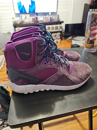 Nike Koth Mid Womens 9 Mulberry Purple Rear Zip Lace Up Shoes Great Condition - Picture 2 of 8