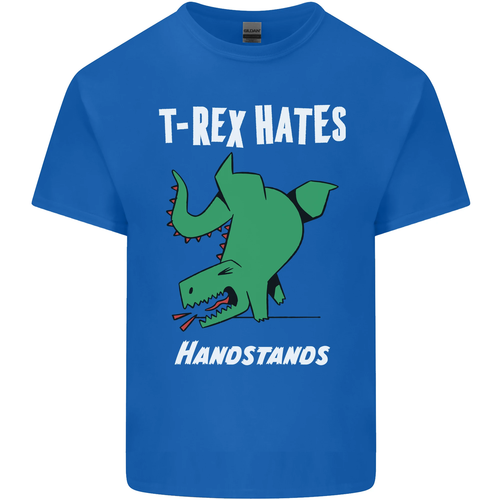 T-Rex Hates Handstands Gymnastics Dinosaur Mens Cotton T-Shirt Tee Top - Picture 91 of 102