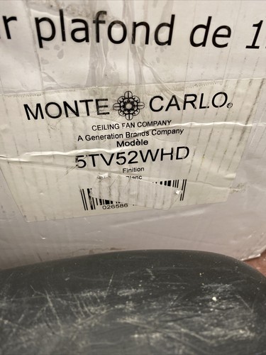 Monte Carlo traverse 52" Ceiling fan/light. Model-5TV52WHD. NWD