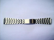 Stainless Steel watch arm band 16mm-22mm NOS Vintage Sixties Bracelet 5 Link