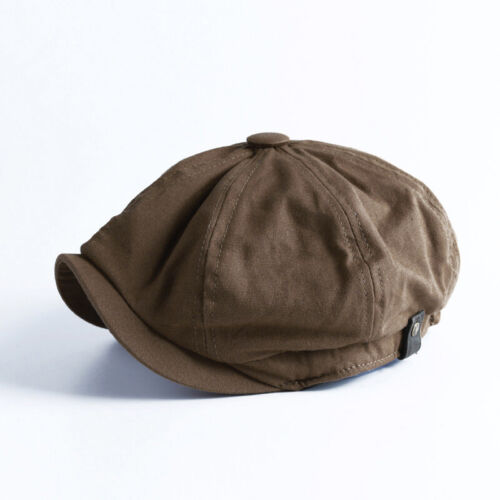 Men Retro Style Hat Newsboy Gatsby Country Flat 3 colors Cotton Linen Casual Cap - Picture 13 of 14
