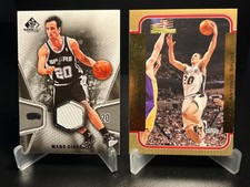 Manu Ginobili 2007-08 SP Upper Deck Patch & 2003-04 2nd Year Gold Card