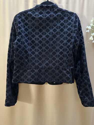 Noa Noa Womens sz 38/ M black geo textured zip jacket - Picture 11 of 13
