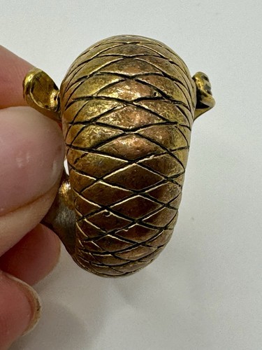 Vintage Messing Koi Ring Wickelring klobig schwer Größe 7 - Bild 7 von 7
