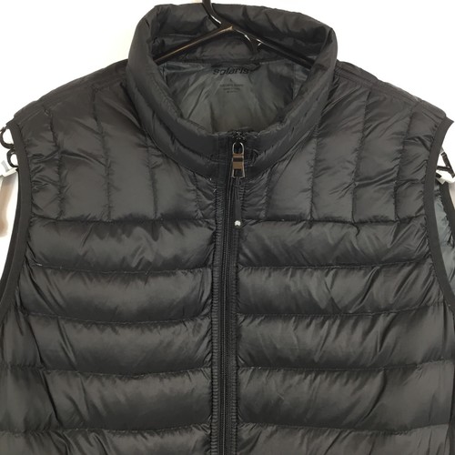 Solaris Packable Duck Down Vest Large Lightweight Puffer Sleeveless Jacket Black - Picture 3 of 7