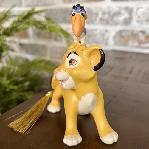 Simba & Zazu LENOX Disney Vetrina Re Leone Ornamento Porcellana #870659 NUOVO - Foto 5 di 8