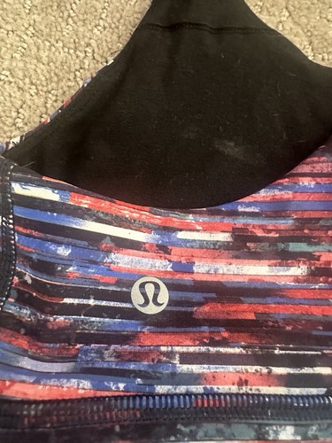 Lululemon Break Free Racerback BH Lila Alpenstreifen Racerback Damen 8 - Bild 4 von 6