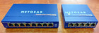 Lot fo 2x: NetGear GS108 ProSafe 8-port Gigabit Switch & FS105 10/100, See Desc