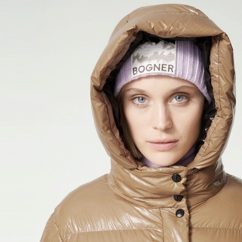 BOGNER EVELIA 36337001 Piumino Caramello Lucido Imbottito Giacca Trapuntata Cappuccio 8 - Foto 4 di 18