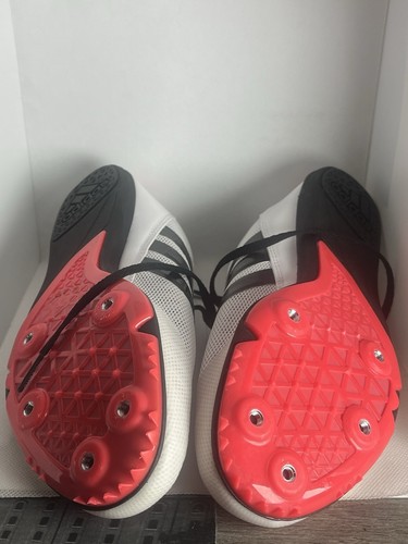 Adidas Damen Distancestar W, weiß/schwarz Hi-Res rote Sohlen Größe 8 KEINE SPIKES - Bild 2 von 7