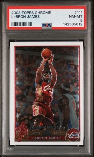 2003 Topps Chrome Basketball Lebron James RC PSA-8 NM-MT Rookie Card
